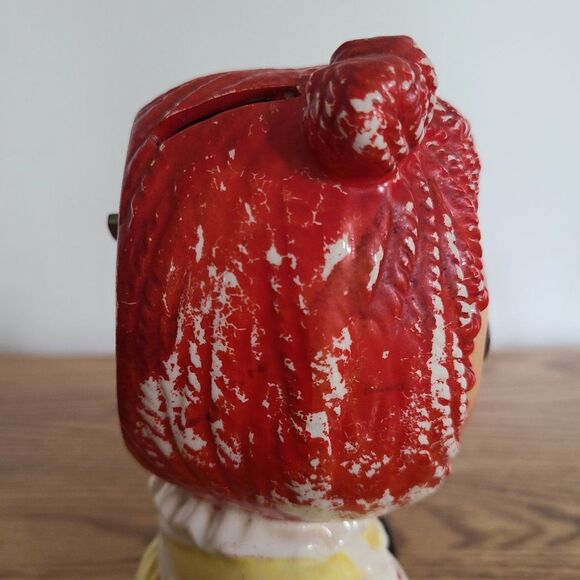 Vintage 1975 Raggedy Ann Ceramic Coin Bank With Music Box - Works! - Picture 7 of 15